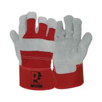 Pred Force Cut 2 Split Leather Rigger Gloves 1 Pair Red/White 10 (Pack of 10) HAR2