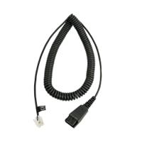 Jabra Quick Disconnect (QD) to Modular RJ9 Coiled Cord for Nortel Handsets 8800-01-19