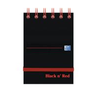 Black n' Red Wirebound Ruled Elasticated Notepad 140 Pages A7 (Pack of 5) 400050435