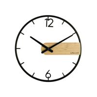 Unilux Circle Wall Clock Black/Bamboo 400189467
