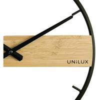 Unilux Circle Wall Clock Black/Bamboo 400189467