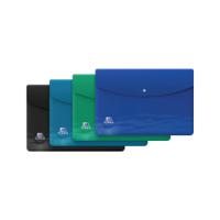 Oxford Oceanis Press Stud Wallet A4+ Assorted (Pack of 4) 400177825