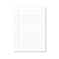 Hamelin Loose Leaf Paper 8mm Lined 1000 Page Unpunched with Margin A4 (Pack of 5) 100104040