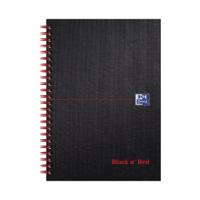 Black n' Red Wirebound Ruled Hardback Notebook 140 Pages A5 (Pack of 5) 100080154