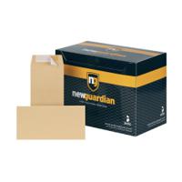 New Guardian DL Strong Pocket Envelopes Peel/Seal 130gsm Manilla (Pack of 500) E26503