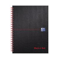 Black n' Red Wirebound Ruled Margin Hardback Notebook 140 Pages A5+ (Pack of 5) 100080192