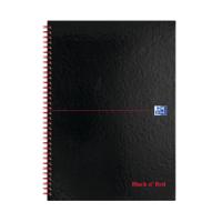 Black n' Red Wirebound Hardback Notebook 5mm Square A4 (Pack of 5) 100080201