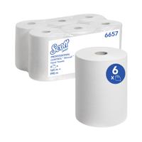 Scott 1-Ply Slimroll Hand Towel Roll White (Pack of 6) 6657