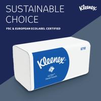 Kleenex V-Fold Paper Hand Towels 3-Ply x96 Towels Pack of 15 6710