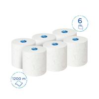 Kleenex Ultra Paper Towel Roll 2-Ply E-Roll 200m Long White Pack of 6