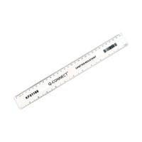 Q-Connect Shatter Resistant Ruler 30cm Clear (Pack of 10) KF01108Q