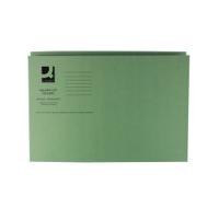 Q-Connect Square Cut Folder Mediumweight 250gsm Foolscap Green (Pack of 100) KF01189