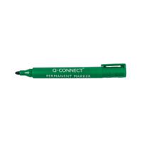 Q-Connect Permanent Marker Pen Bullet Tip Green (Pack of 10) KF01773