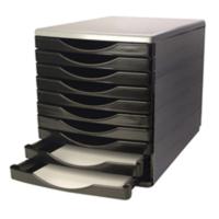 Q-Connect Black and Grey 10 Drawer Tower KF02254