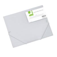 Q-Connect Elasticated Folder 3 Flap A4 Clear KF02315