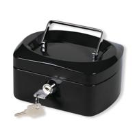 Q-Connect Cash Box 6 Inch Black KF02601