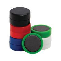 Q-Connect Round Magnet 25mm Assorted (10 Pack) KF02643