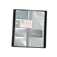 Q-Connect Polypropylene Name Business Card Holder 160 Card Black KF03664