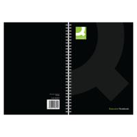 Q-Connect Hardback Wirebound Book A4 Black (Pack of 3) KF03727