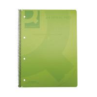 Q-Connect Spiral Bound Polypropylene Notebook 160 Pages A4 Green (5 Pack) KF10036