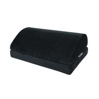 Q-Connect Ergonomic Height Adjustable Foam Footrest Anti-slip Bottom Removable Cover Black KF10413