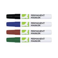 Q-Connect Permanent Marker Bullet Tip 4mm Assorted Pack of 4 KF11712