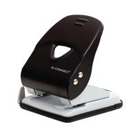Q-Connect Heavy Duty Metal Desk Hole Punch Black KF14221