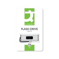 Q-Connect USB 3 Slider 128GB Flash Drive Silver Black KF16375