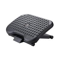 Q-Connect Premium Height Adjustable Footrest with Anti-slip Bumps Black KF17982