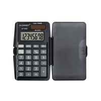 Q-Connect 8 Digit Pocket Calculator with Cover Black KF19062