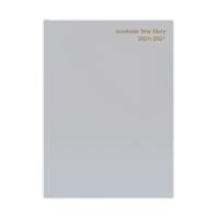 5 Star Academic Day Per Page Diary A5 Silver Grey 26-27 FS668109