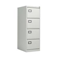 Jemini 4 Drawer Filing Cabinet Lockable 470x622x1321mm Light Grey KF20044