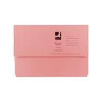 Q-Connect Document Wallet Foolscap Pink (Pack of 50) KF23015