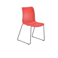 Astin Logi Skid Chair 530x530x860mm Red KF70031