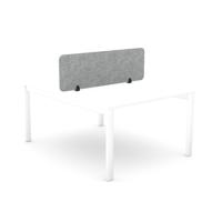 Serrion PET Desk Mounted Straight Top Acoustic Screen 1390x400mm Grey KF70121