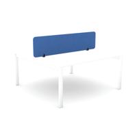 Serrion PET Desk Mounted Straight Top Acoustic Screen 1590x400mm Blue KF70125
