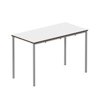 Titan Fully Welded Frame Table 1100x550x530mm White/Grey KF70495