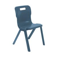 Titan One Piece Classroom Chair Size 6 470x530x805mm Steel Blue KF70520