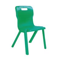 Titan One Piece Classroom Chair 432x408x690mm Green KF72166