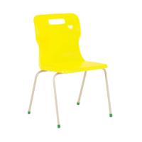 Titan 4 Leg Classroom Chair 497x477x790mm Yellow KF72193