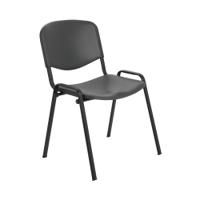 Jemini Multipurpose Stacking Chair Polypropylene 610x535x780mm Charcoal KF72369