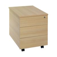 Serrion 3 Drawer Mobile Pedestal 434x580x525mm Ferrera Oak KF73519