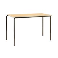 Jemini Polyurethane Edged Class Table 1100x550x760mm Beech/Silver (Pack of 4) KF74572