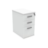 Astin 3 Drawer Desk High Pedestal Lockable 480x680x745mm Arctic White KF77716