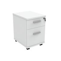 Astin 2 Drawer Mobile Under Desk Pedestal 400x500x590mm Arctic White KF77726