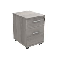 Astin 2 Drawer Mobile Under Desk Pedestal 400x500x590mm Alaskan Grey Oak KF77728