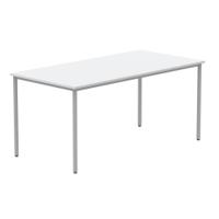 Astin Rectangular Multipurpose Table 1600x800x730mm Arctic White/Silver KF77743