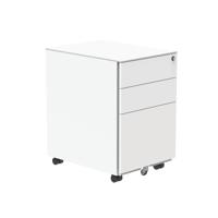 Astin 3 Drawer Mobile Under Desk Pedestal 480x580x610mm Arctic White KF77749