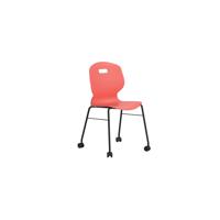 Titan Arc Mobile Four Leg Chair Size 6 Coral KF77832