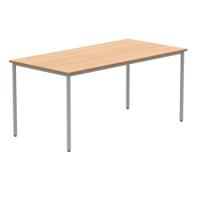 Polaris Rectangular Multipurpose Table 1600x800x730mm Norwegian Beech/Silver KF77893